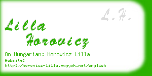 lilla horovicz business card